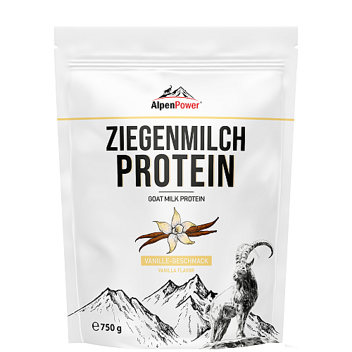 AlpenPower Ziegenmilch Protein | 750 g Vanille