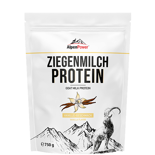 AlpenPower Ziegenmilch Protein Vanille (750 g Beutel)