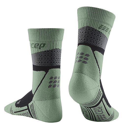 CEP Hiking Merino Mid Cut Compression Socks Herren | Grey Mint