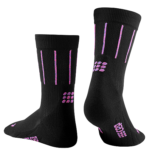 CEP The Run 4.0 Mid Cut Compression Socks Herren | Pinstripe Black WP3CN