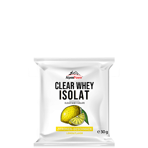 AlpenPower Clear Whey Isolat | 30 g Beutel Zitrone