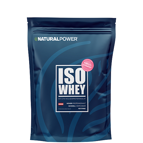 Natural Power CFM Molkenprotein Isolat | 1000 g Beutel | Kirsch-Joghurt
