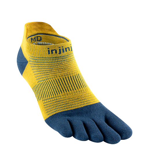 Injinji Run Lightweight No Show Zehensocken | Royal Yellow | Dünn