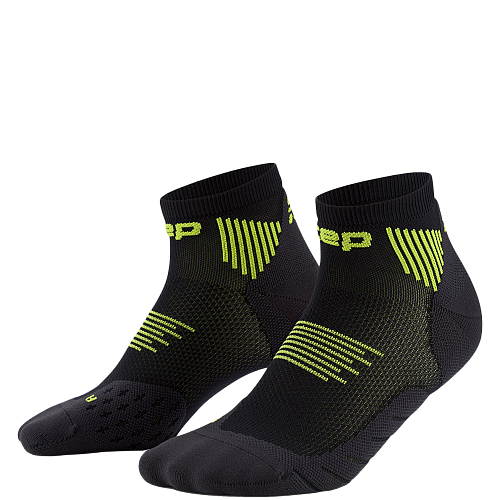 CEP Core Run 5.0 Low Cut Compression Socks Herren | Black-Lime