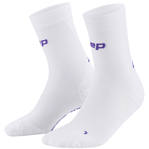 CEP Core Run Ultralight Mid Cut Compression Socks Damen | White