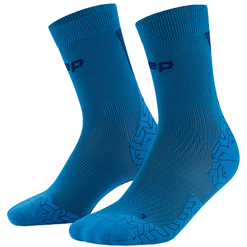 CEP Core Run Ultralight Mid Cut Compression Socks Herren | Blue Dark Blue