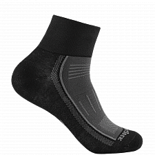 WRIGHTSOCK Endurance Quarter | Black Ash | Mitteldick + Polster