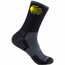 WRIGHTSOCK Escape Crew | Black Jakobsweg Design | Mitteldick
