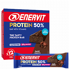 ENERVIT Protein Bar Low Sugar 50 % | Box mit 12 Riegel