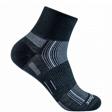 WRIGHTSOCK Stride Quarter | Black | Mitteldick