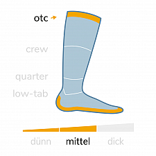 WRIGHTSOCK Escape OTC | Black | Mitteldick