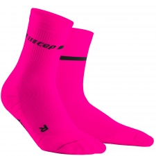 CEP Run 3.0 Compression Mid Cut Socks Damen | Neon Pink