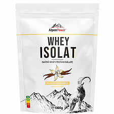 AlpenPower Whey Isolat Protein Shake | 1000 g Beutel