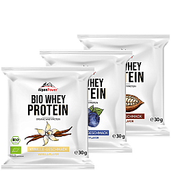 AlpenPower BIO Whey Protein Shake | 3 x 30 g | DE-�KO-006 | PLUSARTIKEL