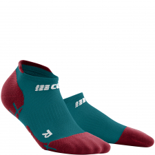 CEP Run Ultralight No Show Compression Socks Damen | Petrol Dark Red