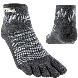 Injinji Outdoor Midweight Mini Crew Zehensocken | Slate Grey | Mitteldick