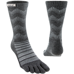 Injinji Outdoor Midweight Crew Zehensocken | Slate Grey | Mitteldick