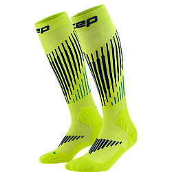 CEP Core Run Merino Compression Socks Herren | Lime Blue