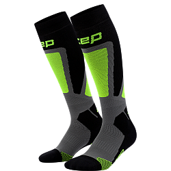 CEP Ski Thermo Compression Socks Damen | Black Lime