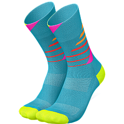 INCYLENCE Running High Cut Socks | Ladders Blue Pink
