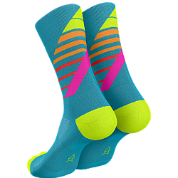 INCYLENCE Running High Cut Socks | Ladders Blue Pink