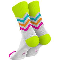 INCYLENCE Running High Cut Socks | Volts Canary Pink