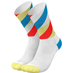 INCYLENCE Running High Cut Socks | Loops White Blue Inferno
