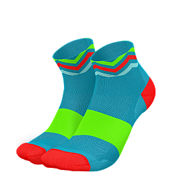 INCYLENCE Ultralight Low Cut Socks | Waves Cyan Green