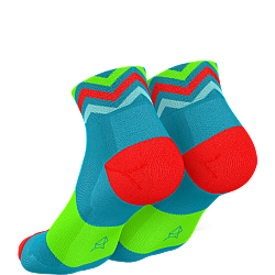 INCYLENCE Ultralight Low Cut Socks | Waves Cyan Green