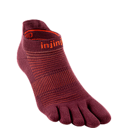 Injinji Run Lightweight No Show Zehensocken | Mahogany | D�nn