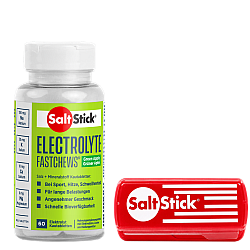 SALT STICK Fastchews | 60 Elektrolyte Kautabletten | Mit Transportbox