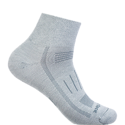 WRIGHTSOCK Endurance Quarter | Cloud Grey | Mitteldick + Polster