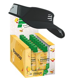 Powerbar PowerGel Smoothie | 16 Beutel + Ultralight Visor | MHD 30.06.27